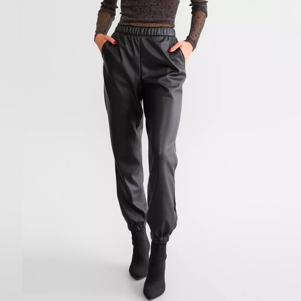 Z Supply Lenora Faux Leather Jogger NWT